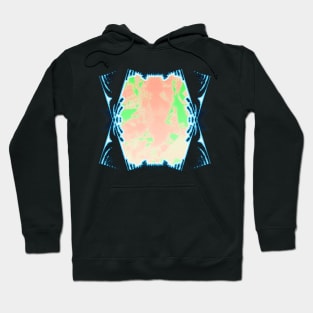 Grunge Glitch Fusion - Abstract Neon Art with a Futuristic Touch Hoodie